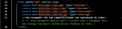 Tag vídeo com souce